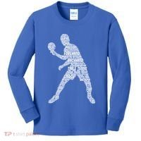 Ping Pong Player Table Tennis Cute Gift Kids Long Sleeve Shirt thumb 0