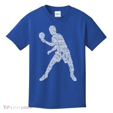 Ping Pong Player Table Tennis Cute Gift Kids T-Shirt