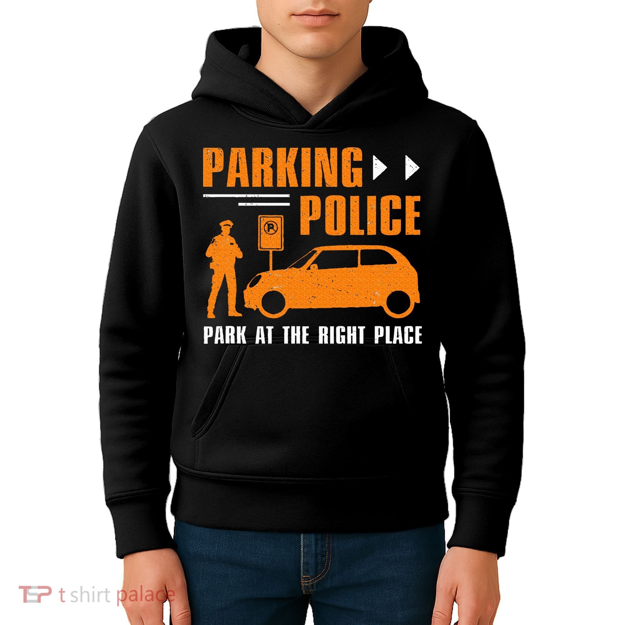 Parking Police Park At The Right Place Kids Hoodie