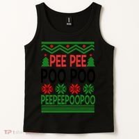 Pee Poo Poo Ugly Christmas Tank Top thumb 2