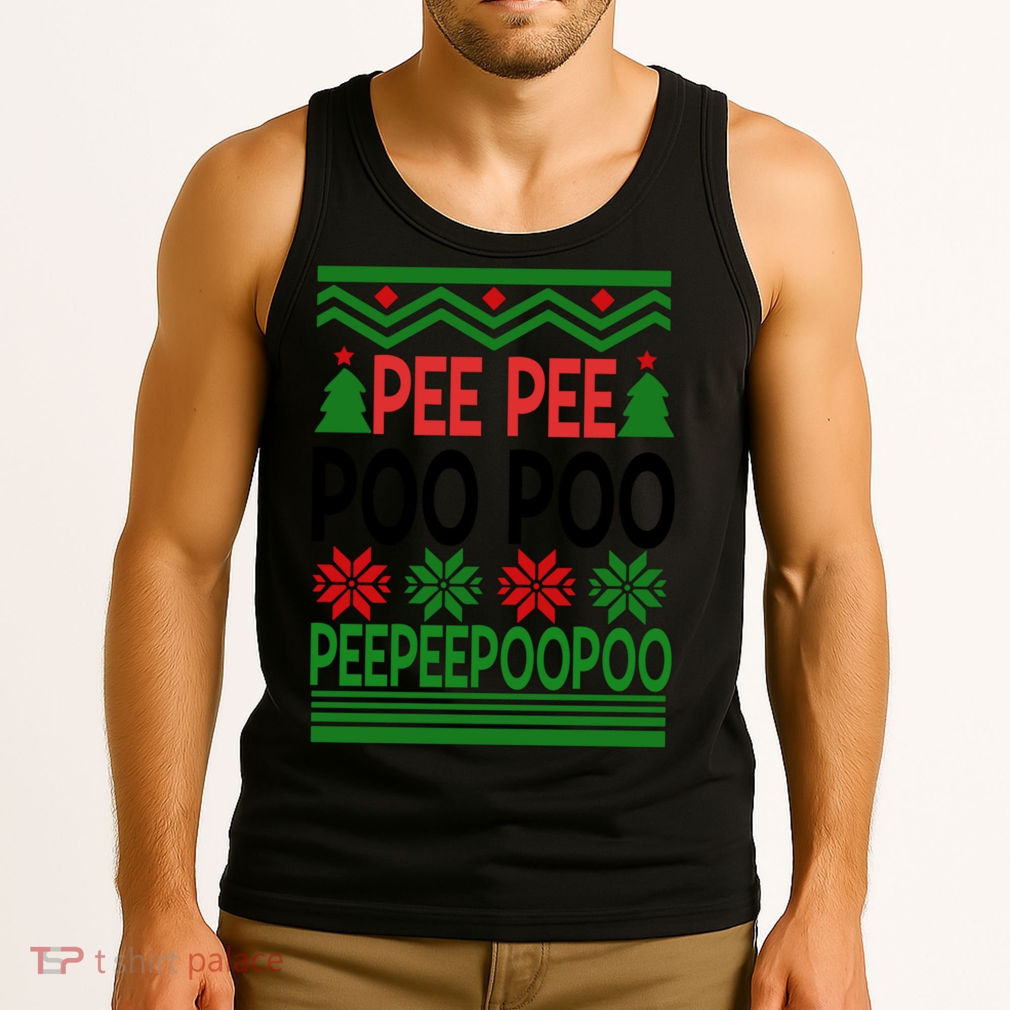 Pee Poo Poo Ugly Christmas Tank Top