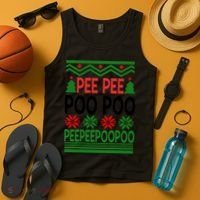 Pee Poo Poo Ugly Christmas Tank Top thumb 4