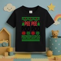 Pee Poo Poo Ugly Christmas Toddler T-Shirt thumb 3