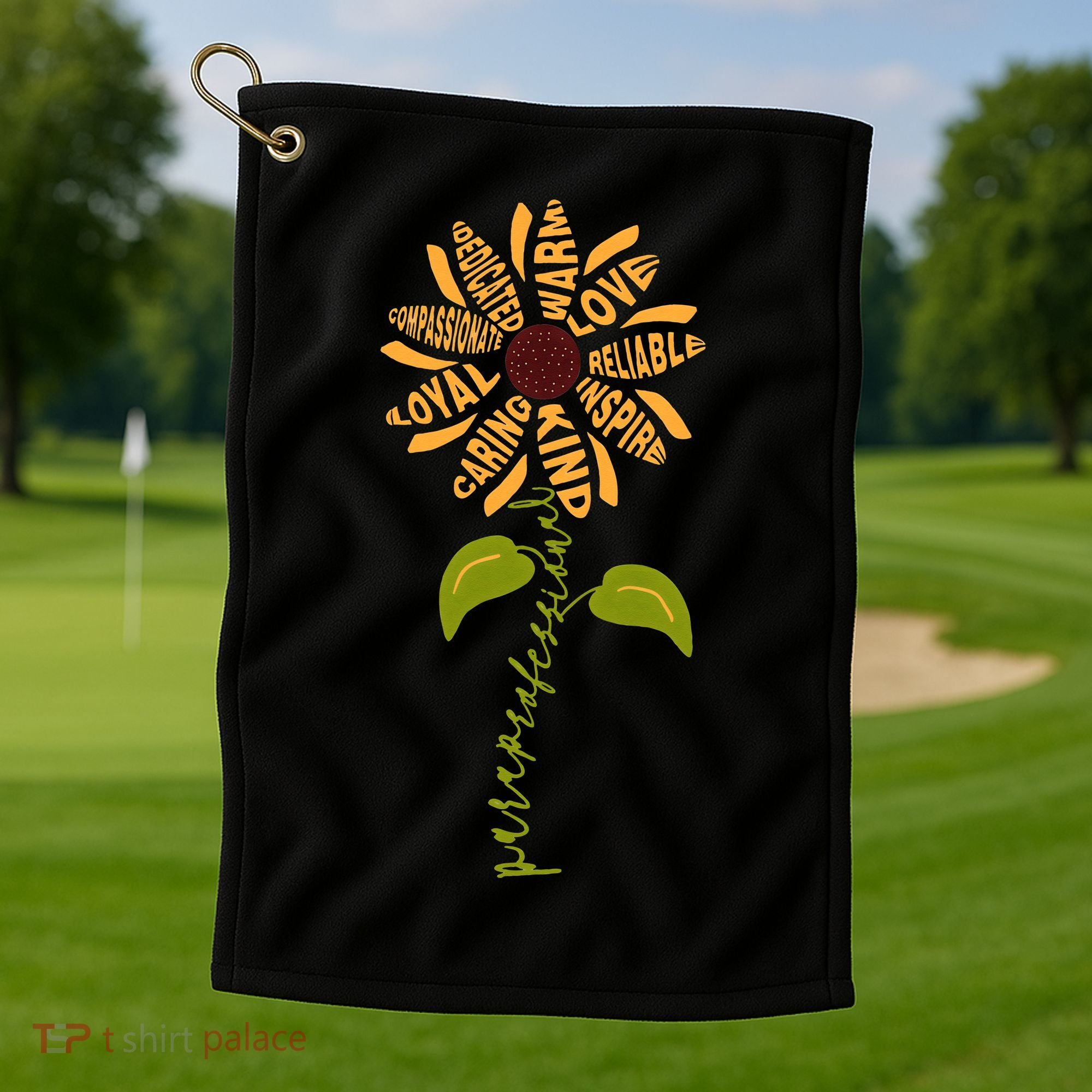 Para professional Paraeducator Teacher Sunflower Golf Towel