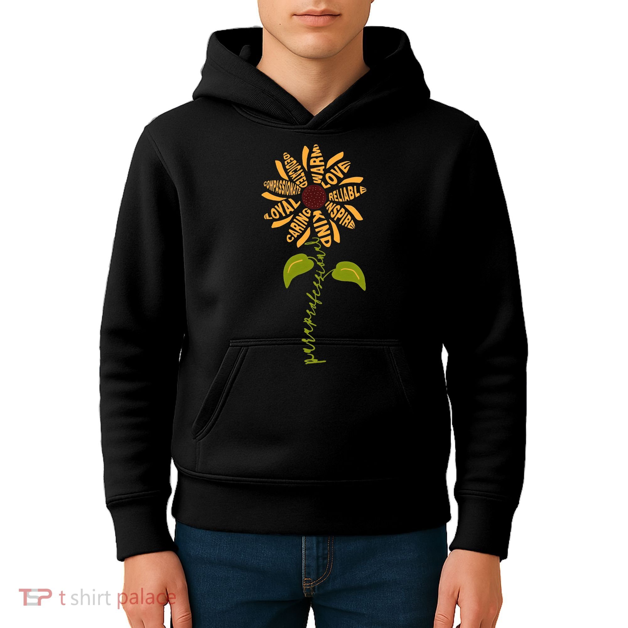 Para professional Paraeducator Teacher Sunflower Kids Hoodie