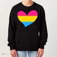 Pansexual Pan Pride Flag Heart LGBT Women's Sweatshirt thumb 0