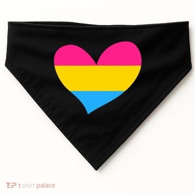 Pansexual Pan Pride Flag Heart LGBT USA-Made Doggie Bandana