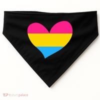 Pansexual Pan Pride Flag Heart LGBT USA-Made Doggie Bandana thumb 0