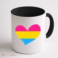 Pansexual Pan Pride Flag Heart LGBT Coffee Mug thumb 1