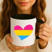 Pansexual Pan Pride Flag Heart LGBT Coffee Mug thumb 3