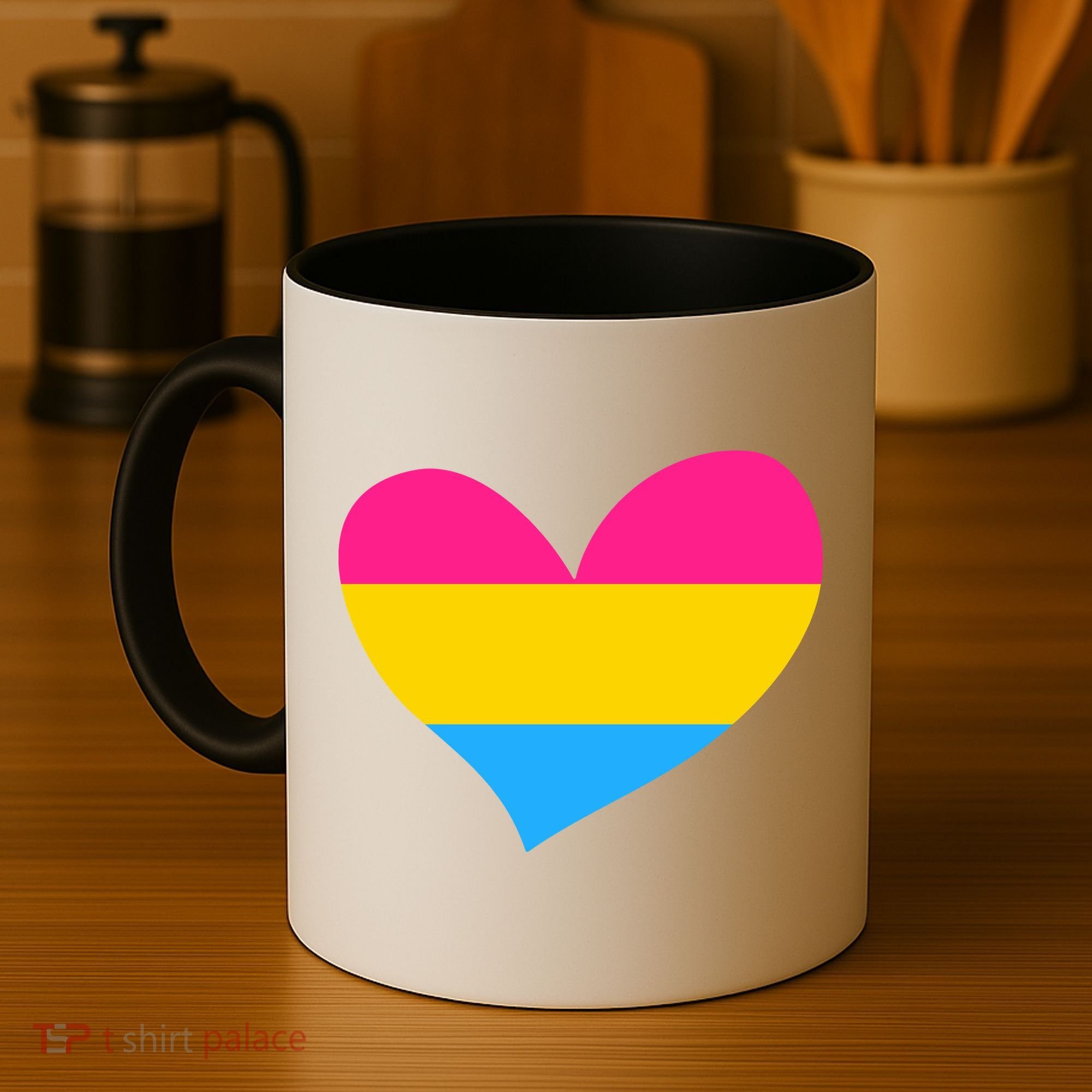 Pansexual Pan Pride Flag Heart LGBT Coffee Mug