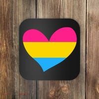 Pansexual Pan Pride Flag Heart LGBT Coaster thumb 0