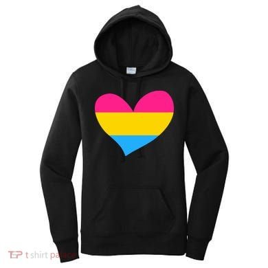 Pansexual Pan Pride Flag Heart LGBT Women's Hoodie