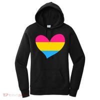 Pansexual Pan Pride Flag Heart LGBT Women's Hoodie thumb 0