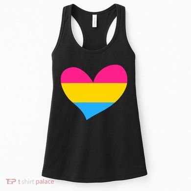 Pansexual Pan Pride Flag Heart LGBT Women's Tank Top