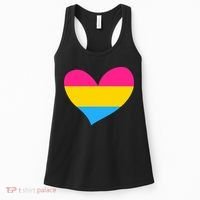 Pansexual Pan Pride Flag Heart LGBT Women's Tank Top thumb 0