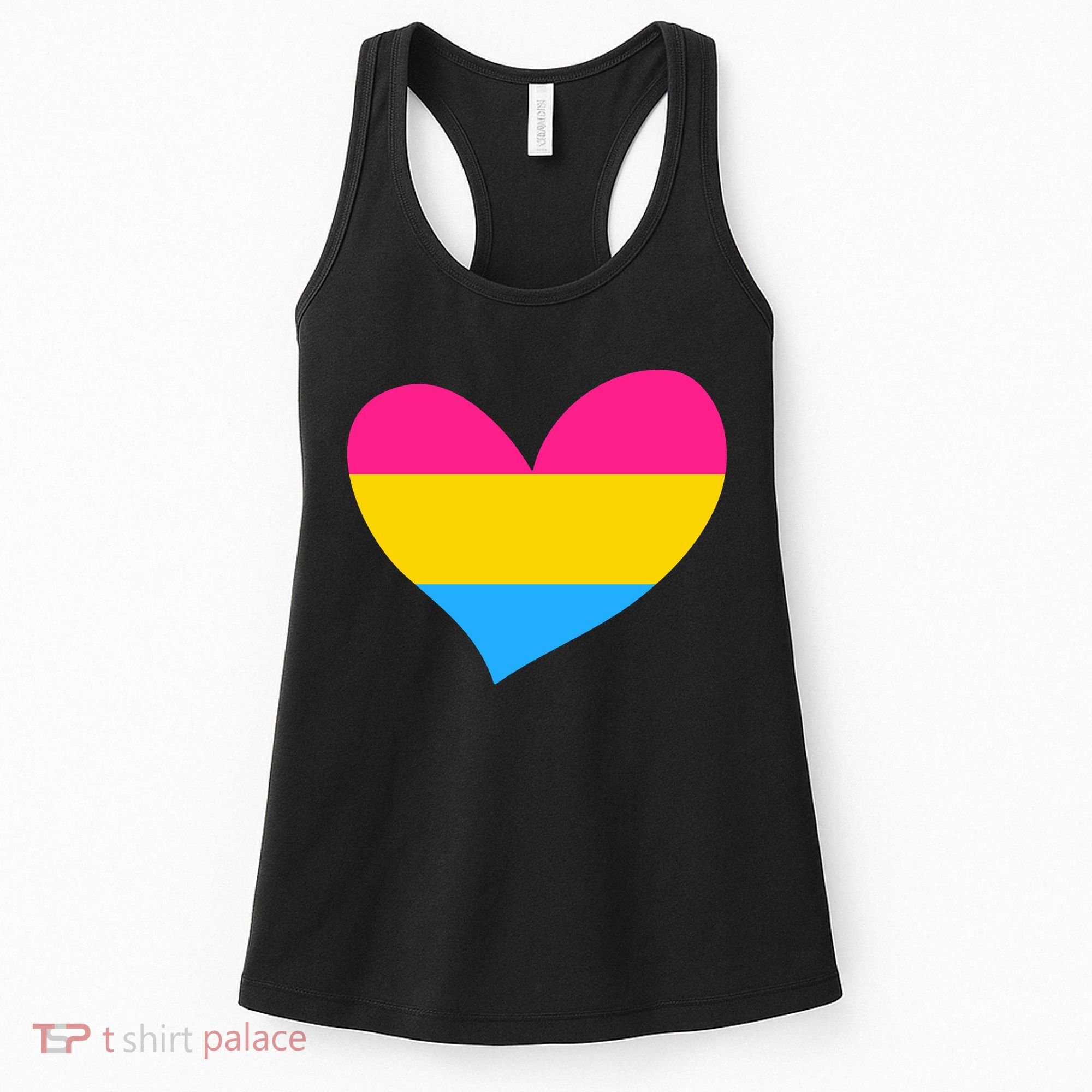 Pansexual Pan Pride Flag Heart LGBT Women's Tank Top