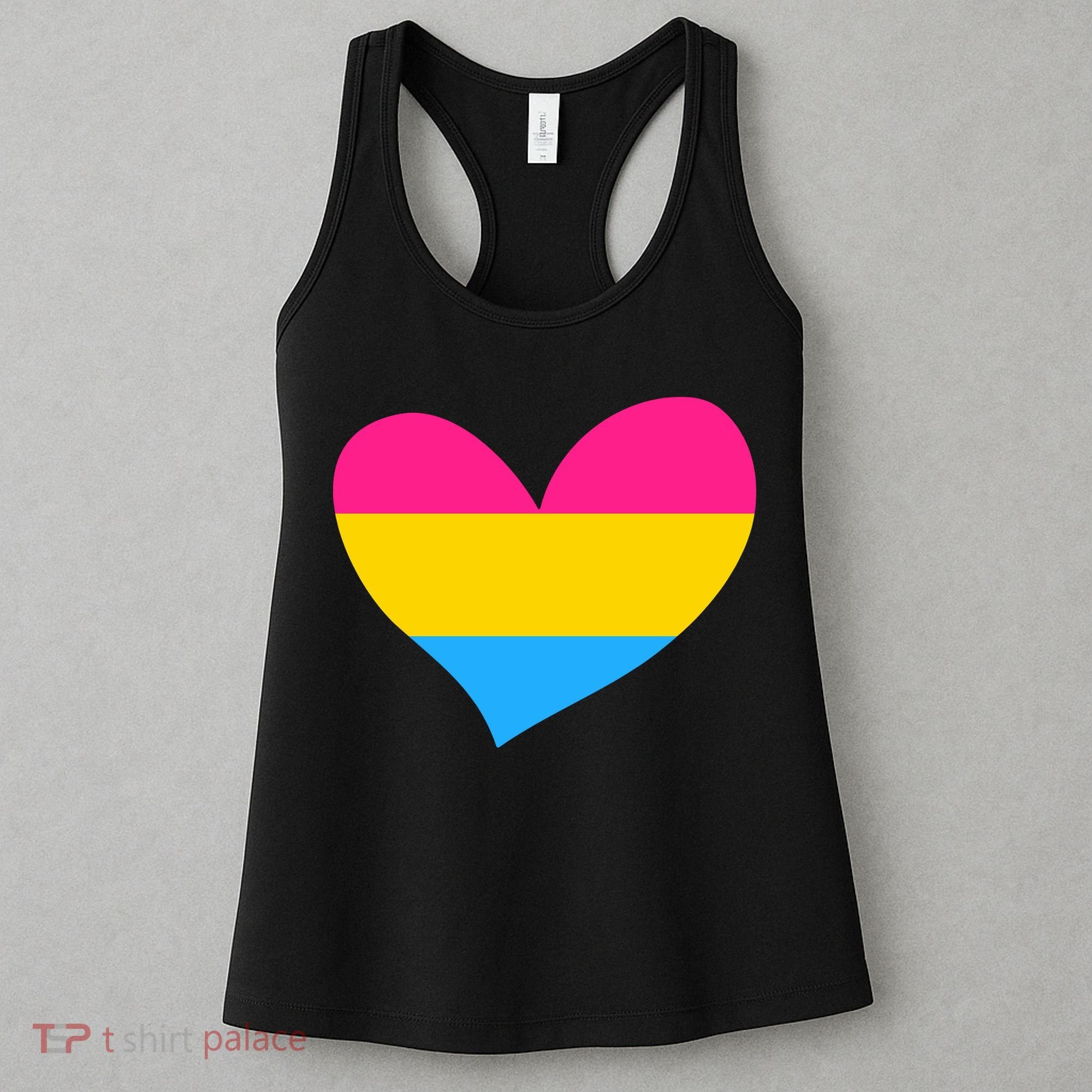 Pansexual Pan Pride Flag Heart LGBT Women's Tank Top