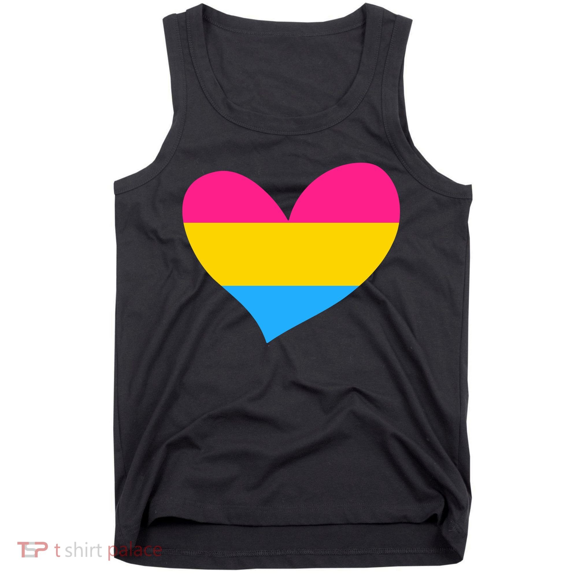 Pansexual Pan Pride Flag Heart LGBT Tank Top
