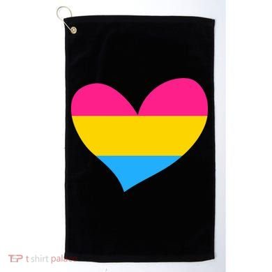Pansexual Pan Pride Flag Heart LGBT Golf Towel