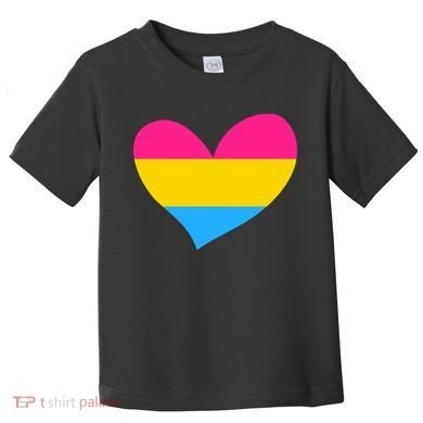 Pansexual Pan Pride Flag Heart LGBT Toddler T-Shirt