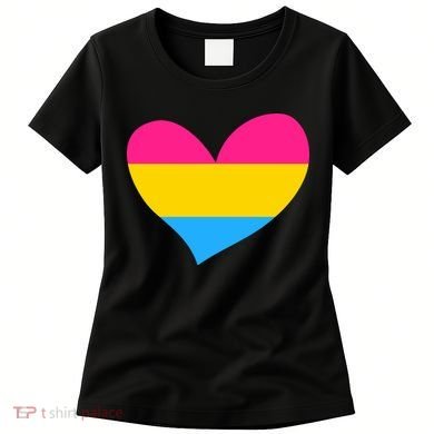 Pansexual Pan Pride Flag Heart LGBT Women's T-Shirt