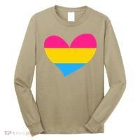 Pansexual Pan Pride Flag Heart LGBT Long Sleeve Shirt thumb 0