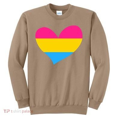 Pansexual Pan Pride Flag Heart LGBT Sweatshirt