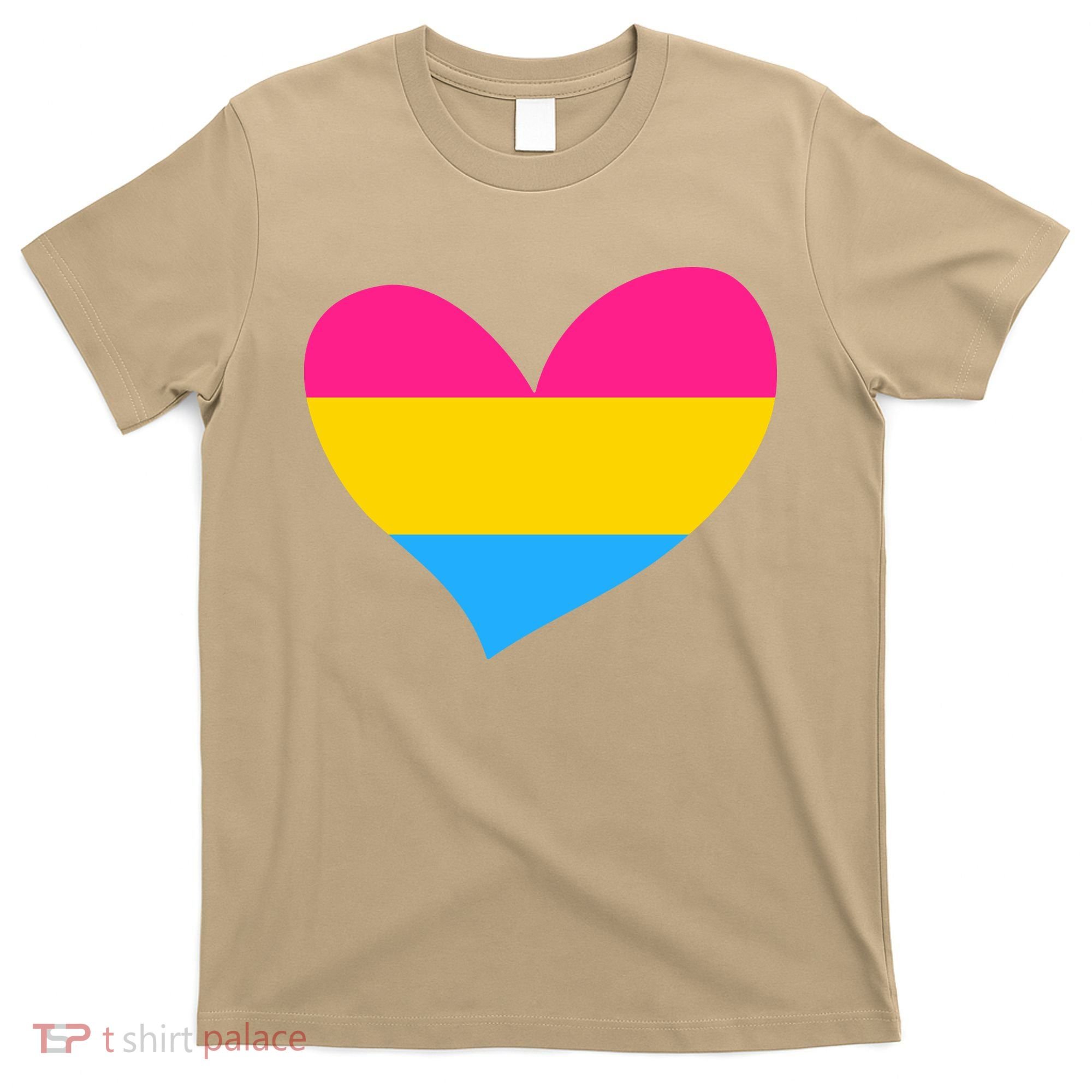 Pansexual Pan Pride Flag Heart LGBT T-Shirt