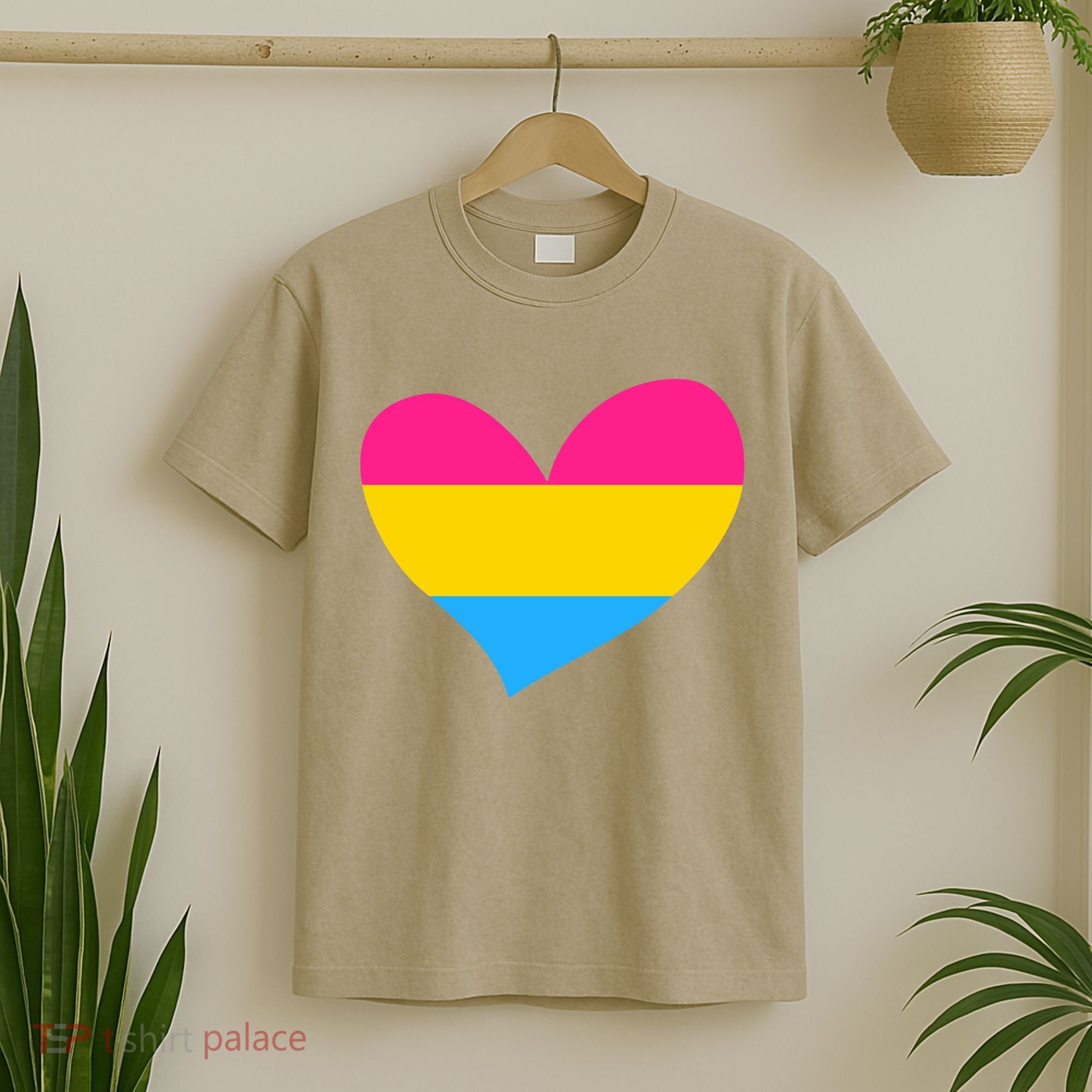 Pansexual Pan Pride Flag Heart LGBT T-Shirt