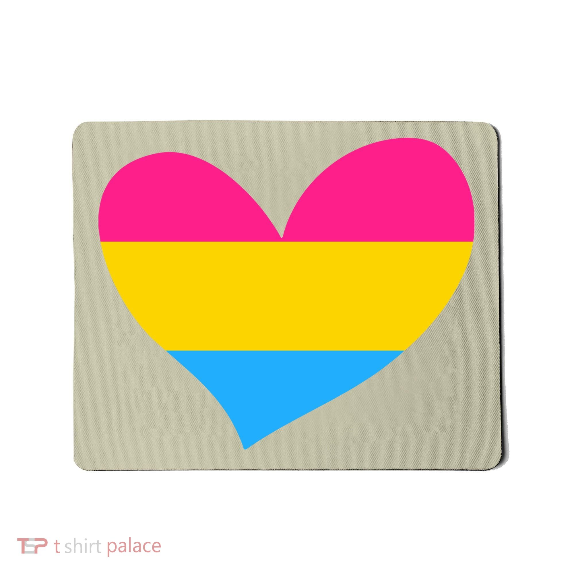 Pansexual Pan Pride Flag Heart LGBT Mousepad