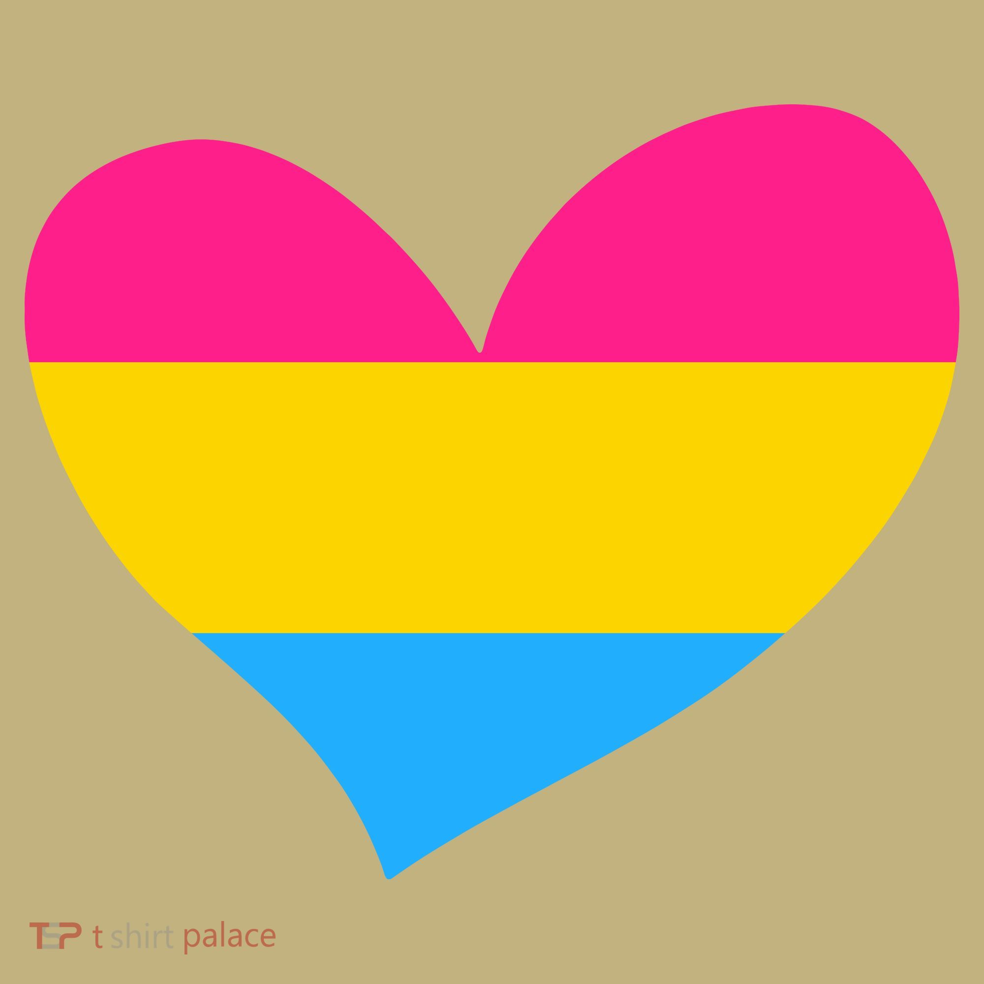 Pansexual Pan Pride Flag Heart LGBT Kids T-Shirt