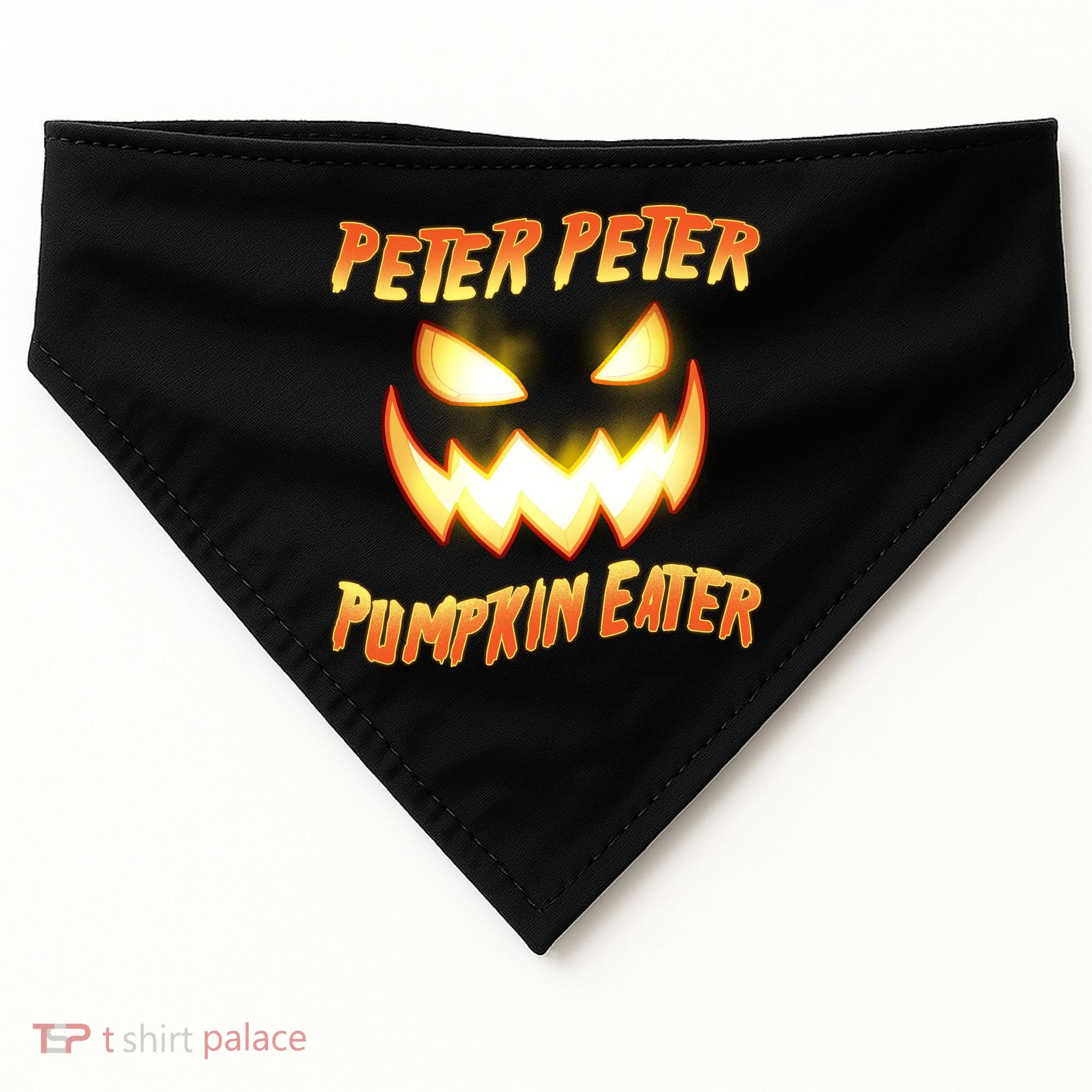 Peter Peter Pumpkin Eater Jack O Lantern USA-Made Doggie Bandana