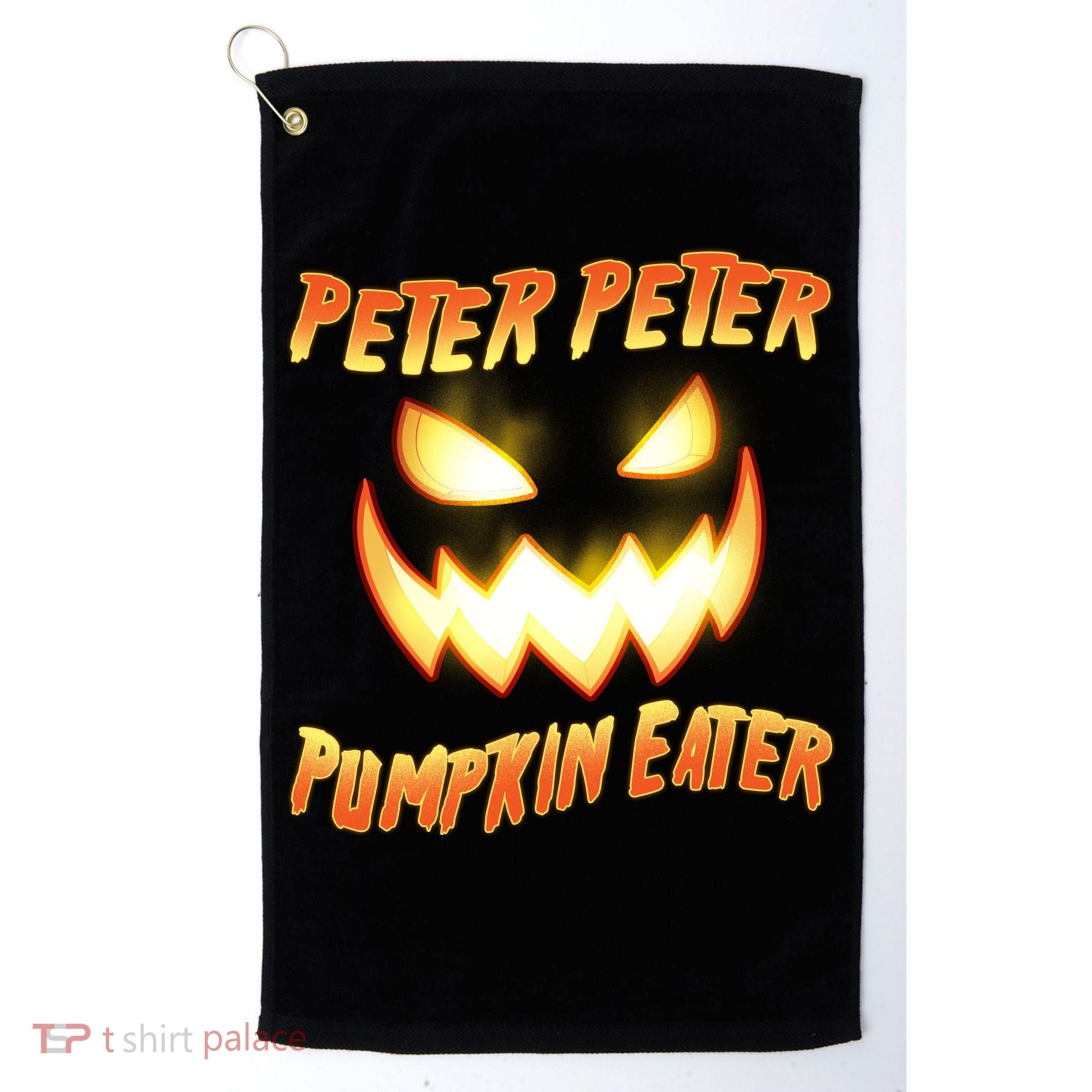 Peter Peter Pumpkin Eater Jack O Lantern Golf Towel