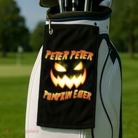 Peter Peter Pumpkin Eater Jack O Lantern Golf Towel thumb 2
