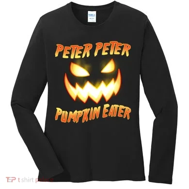 Peter Peter Pumpkin Eater Jack O Lantern Women's Long Sleeve Shirt