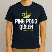 Ping Pong Queen Women Girl Player Table Tennis Funny Gift T-Shirt thumb 3