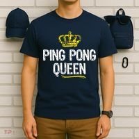 Ping Pong Queen Women Girl Player Table Tennis Funny Gift T-Shirt thumb 6