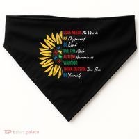 Puzzle Piece Quotes Inspirational Autism Awareness Gift USA-Made Doggie Bandana thumb 0