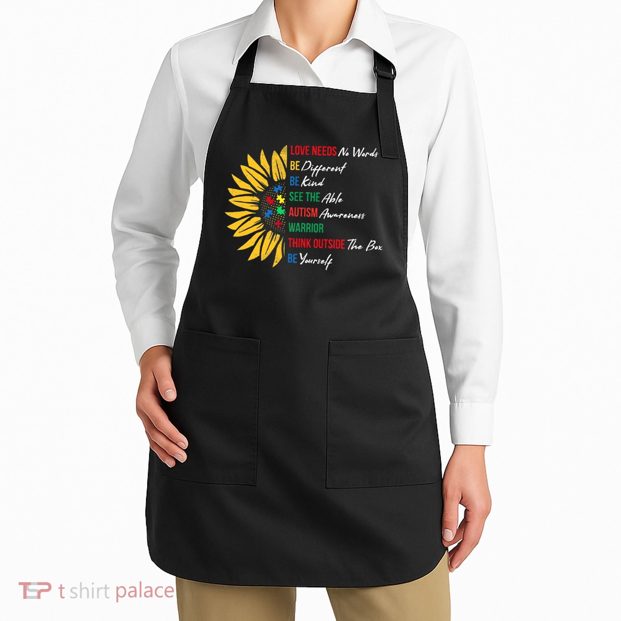 Puzzle Piece Quotes Inspirational Autism Awareness Gift Apron