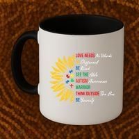 Puzzle Piece Quotes Inspirational Autism Awareness Gift Coffee Mug thumb 2