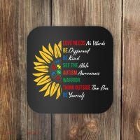 Puzzle Piece Quotes Inspirational Autism Awareness Gift Coaster thumb 0