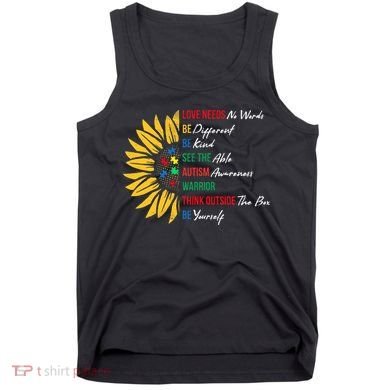 Puzzle Piece Quotes Inspirational Autism Awareness Gift Tank Top