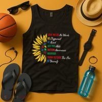 Puzzle Piece Quotes Inspirational Autism Awareness Gift Tank Top thumb 4
