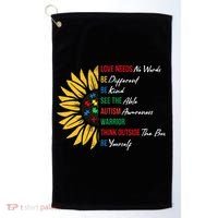 Puzzle Piece Quotes Inspirational Autism Awareness Gift Golf Towel thumb 0