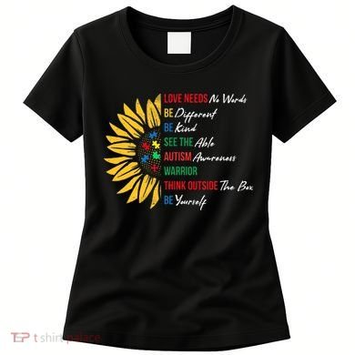 Puzzle Piece Quotes Inspirational Autism Awareness Gift Women's T-Shirt