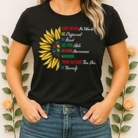 Puzzle Piece Quotes Inspirational Autism Awareness Gift Women's T-Shirt thumb 2