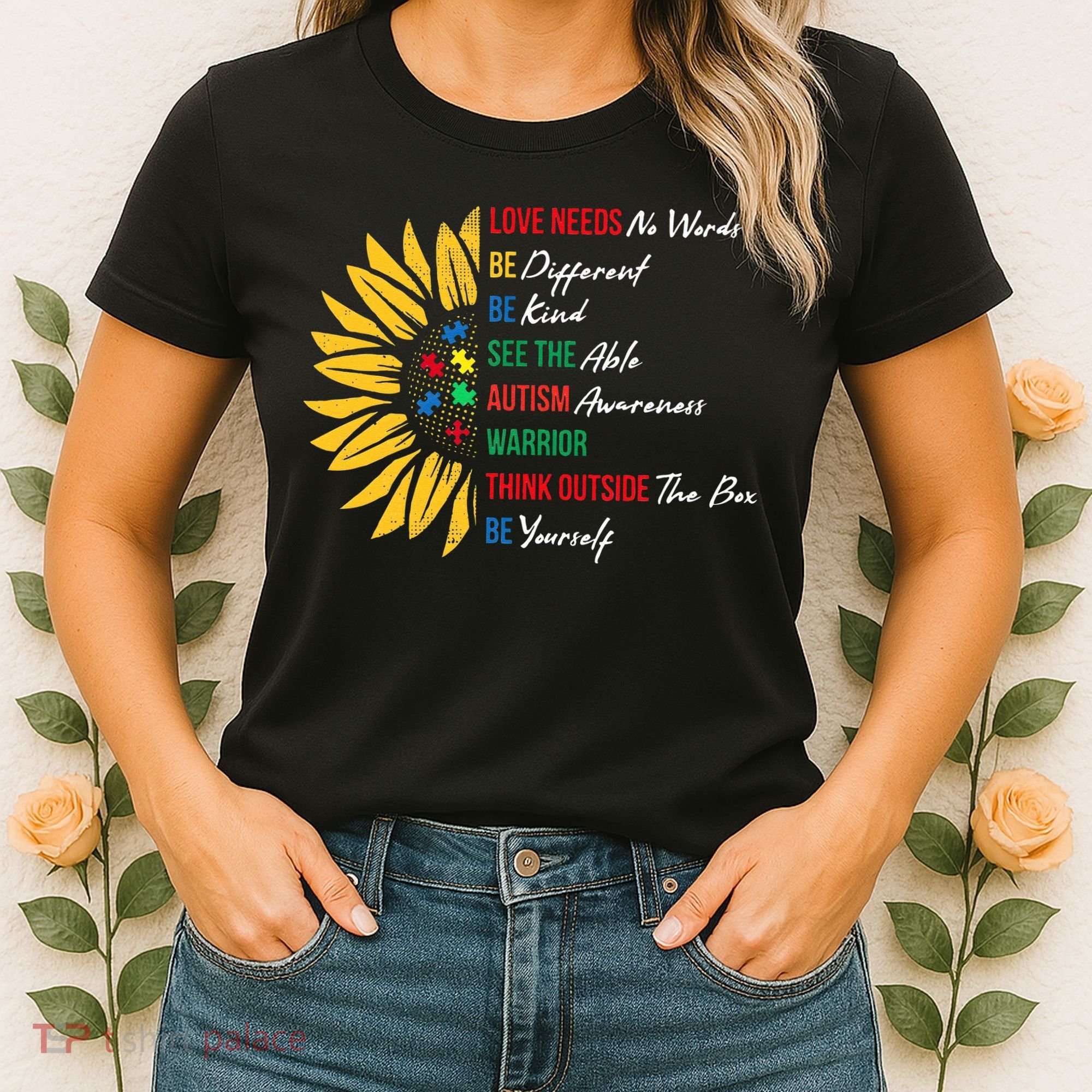 Puzzle Piece Quotes Inspirational Autism Awareness Gift Women's T-Shirt