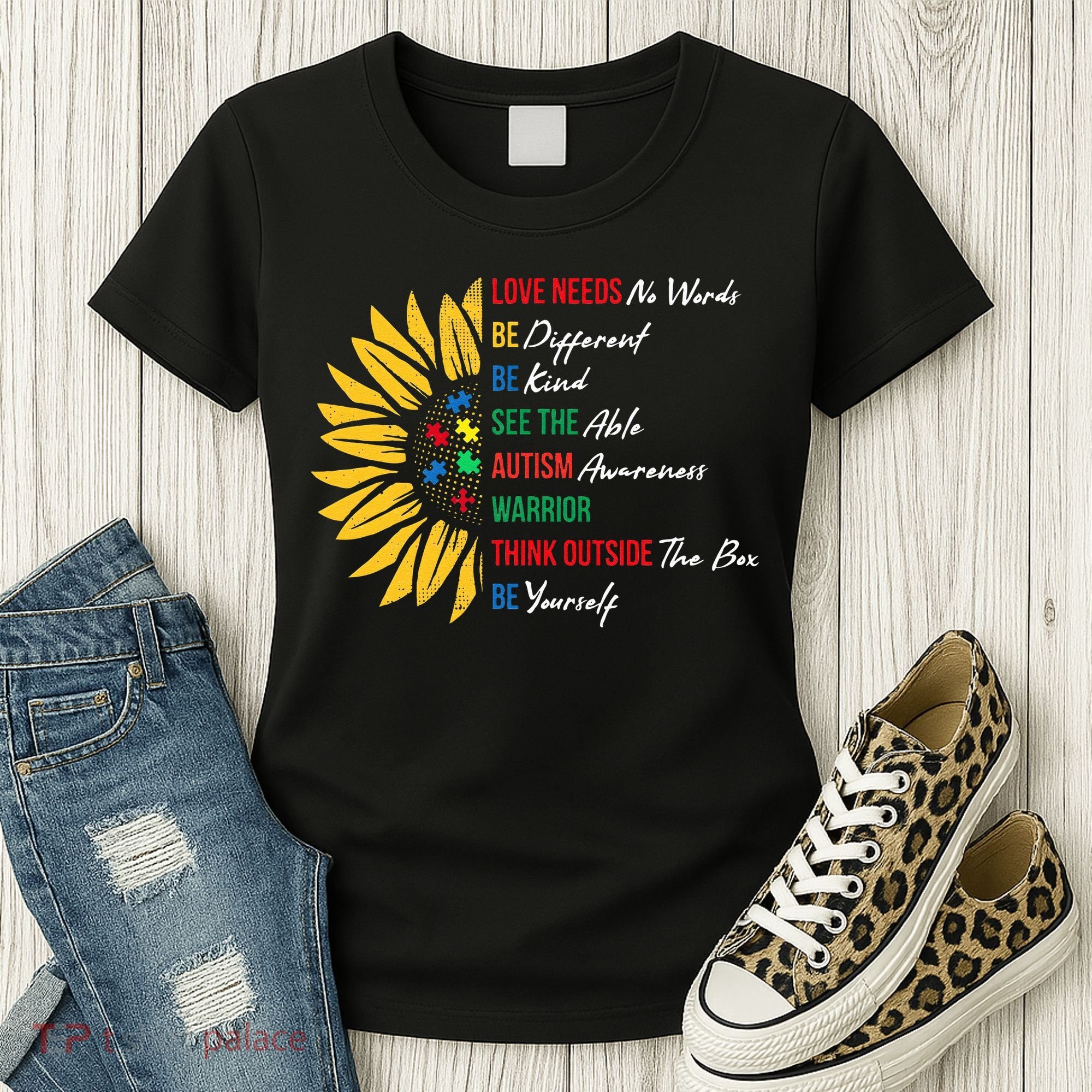 Puzzle Piece Quotes Inspirational Autism Awareness Gift Women's T-Shirt