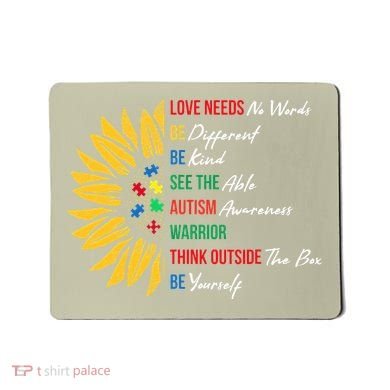Puzzle Piece Quotes Inspirational Autism Awareness Gift Mousepad
